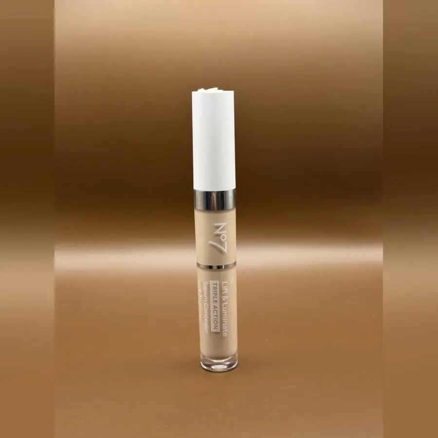No7 Lift and Luminate Triple Action Serum Concealer wand with a white lid